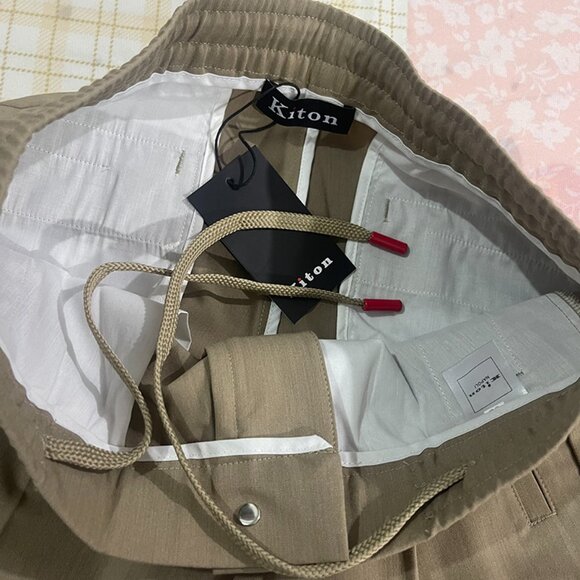 Kiton Khaki Casual Pants - Picture 5 of 9